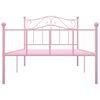 vidaXL Estructura de cama sin colchón metal rosa 90x200 cm