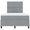 vidaXL Cama tipo Box Spring con colch&oacute;n Gris claro 120 x 200 cm tela