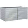 vidaXL Arriate de acero galvanizado plateado 160x80x77 cm