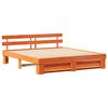vidaXL Estructura de cama Marr&oacute;n 180 x 200 cm Madera de pino macizo