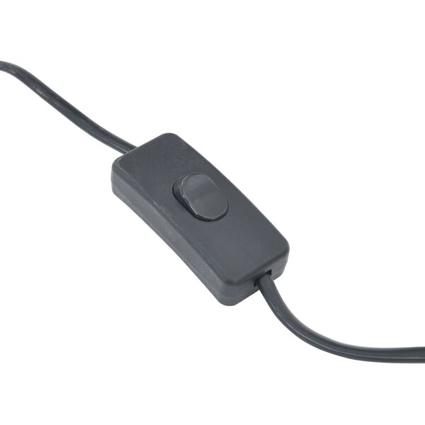 vidaXL Lámpara de pie de mesa Willow negro 60 W 20x27 cm E 27