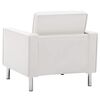 vidaXL Sillón blanco 75x70x75 cm piel sintética