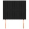 vidaXL Cabecero de cama de tela negro 90x5x118/128 cm