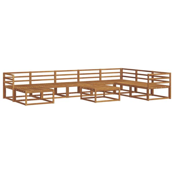 vidaXL Conjunto de sof&aacute;s de exterior 9 pcs Natural