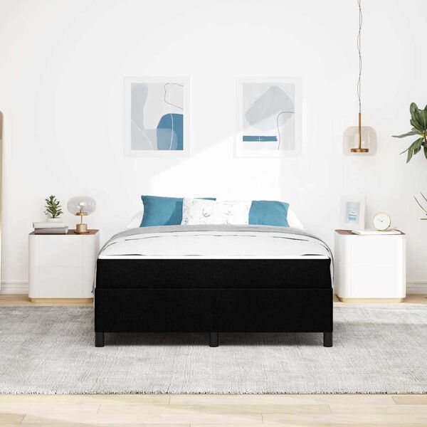 vidaXL Cama tipo Box Spring Negro 160 x 200 cm tela