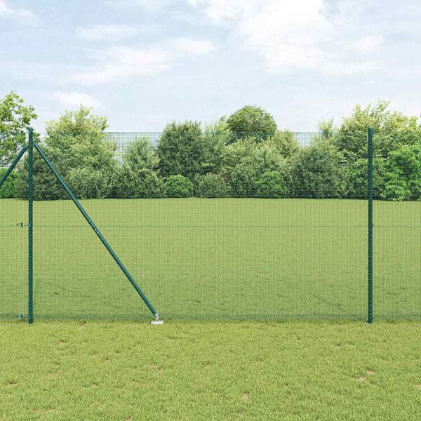 vidaXL Poste de Valla Verde 10 x 1,5 m (malla de 12 x 12 mm) Acero