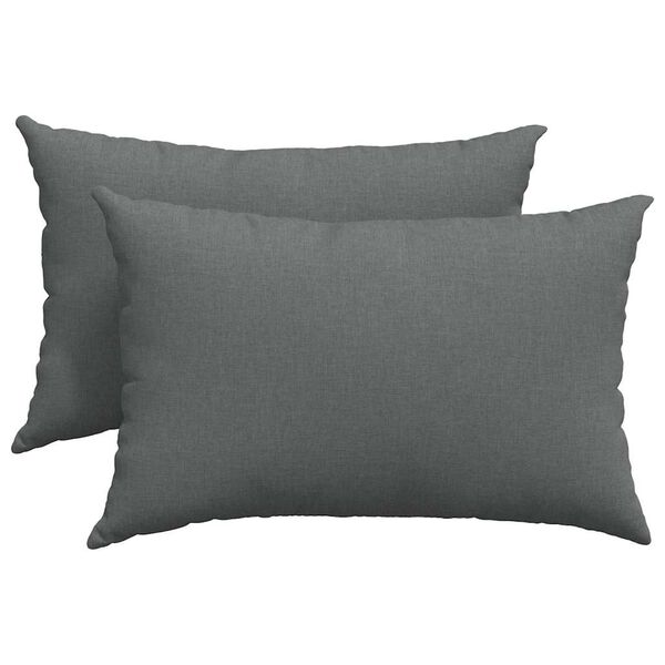 vidaXL Cojines de sof&aacute; 2 pcs Gris oscuro 60 x 40 cm tela