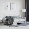 vidaXL Estructura cama sin colch&oacute;n con estribo metal blanco 120x190 cm