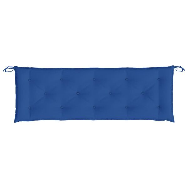 vidaXL Coj&iacute;n para banco de jard&iacute;n tela Oxford azul real 150x50x7 cm