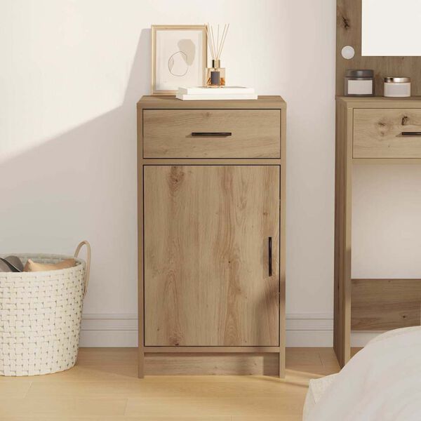 vidaXL Vitrina Roble artesanal 40 x 40.5 x 75 cm Madera contrachapada