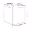 vidaXL Banco con almacenaje madera de ingenier&iacute;a negro 42x42x45 cm