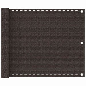 vidaXL Toldo para balc&oacute;n HDPE marr&oacute;n 75x300 cm
