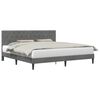 vidaXL Estructura de cama Gris oscuro 200 x 200 cm Terciopelo