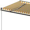 vidaXL Toldo de pie automático amarillo y blanco 300x250 cm
