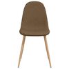 vidaXL Sillas de comedor 4 unidades tela marr&oacute;n