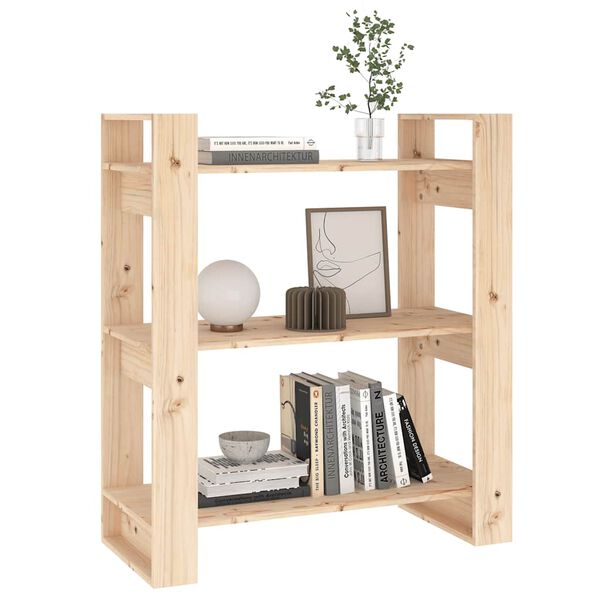vidaXL Librero/Biblioteca 80x35x91 cm Madera maciza de pino
