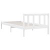 vidaXL Estructura de cama sin colch&oacute;n madera maciza blanco 100x200 cm