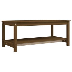vidaXL Mesa de centro madera maciza de pino marr&oacute;n miel 110x55x45 cm