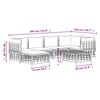 vidaXL Set muebles de jardín 7 pzas y cojines ratán PE gris antracita