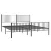 vidaXL Estructura cama sin colchón con estribo metal negro 193x203 cm