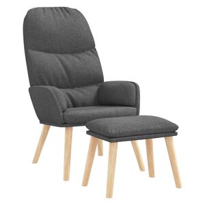 vidaXL Sill&oacute;n de relax con taburete tela gris claro