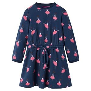 vidaXL Vestido infantil azul marino 104