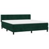 vidaXL Cama box spring con colch&oacute;n terciopelo verde oscuro 160x200 cm