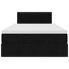 vidaXL Cama otomana con colch&oacute;n y LED terciopelo negro 120x190cm