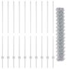 vidaXL Cerca y Poste Plateado 1,4 x 10 m Acero