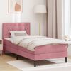 vidaXL Estructura de cama con colch&oacute;n Rosa 80 x 200 cm Terciopelo