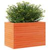 vidaXL Jardinera de madera maciza de pino marr&oacute;n cera 70x40x46 cm