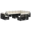 vidaXL Conjunto de sof&aacute;s de jard&iacute;n 13 uds. Negro y Blanco Crema