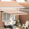vidaXL Toldo Retr&aacute;ctil Azul y Naranja 350 x 250 cm Aluminio y Tela