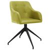 vidaXL Sillas de comedor giratorias 4 unidades tela verde