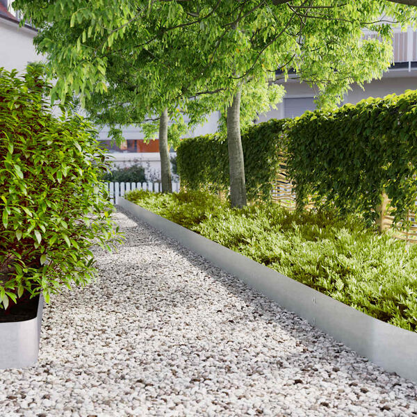 vidaXL Bordes para c&eacute;sped 30 uds 20x103 cm acero galvanizado