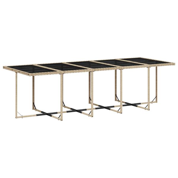 vidaXL Set comedor de jard&iacute;n con cojines 15 pzas rat&aacute;n sint&eacute;tico beige