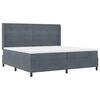 vidaXL Cama tipo Box Spring Gris oscuro 200 x 200 cm Terciopelo