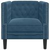 vidaXL Sill&oacute;n Chesterfield de terciopelo azul