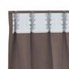 vidaXL Cortinas Opacas con Anillas 2 pcs Marr&oacute;n Oscuro 140 x 140 cm