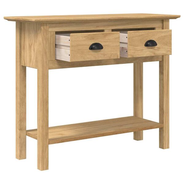 vidaXL Mesa Consola con caj&oacute;n BODO Marr&oacute;n miel 91 x 34.7 x 74 cm