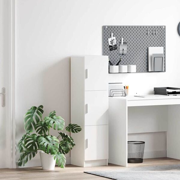 vidaXL Mueble Alto Blanco 31.5 x 32 x 124 cm Madera contrachapada