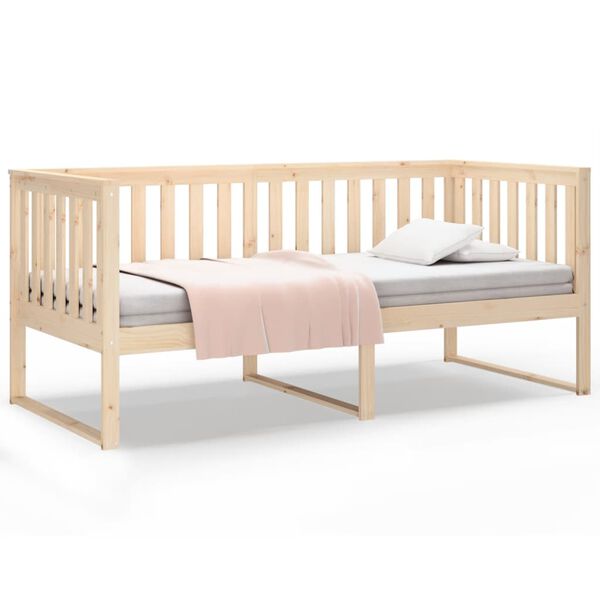 vidaXL Sof&aacute; cama sin colch&oacute;n madera maciza de pino 90x200 cm