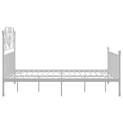 vidaXL Estructura de cama de metal blanca 140x200 cm