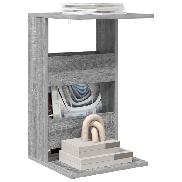 vidaXL Mesa lateral Gris Sonoma 40 x 35 x 60,5 cm Madera de ingenier&iacute;a