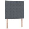 vidaXL Cama con almacenamiento y colch&oacute;n Gris oscuro 90 x 200 cm