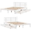 vidaXL Estructura de cama con cajones madera de pino blanca 135x190 cm