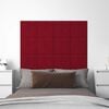 vidaXL Paneles de pared 12 uds terciopelo rojo tinto 30x30 cm 1,08 m&sup2;