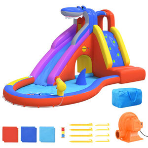 Happy Hop Tobogán de agua inflable con piscina PVC 450x320x240 cm