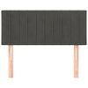 vidaXL Cabecero de terciopelo gris oscuro 90x5x78/88 cm