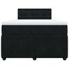 vidaXL Cama box spring con colch&oacute;n terciopelo negro 120x200 cm